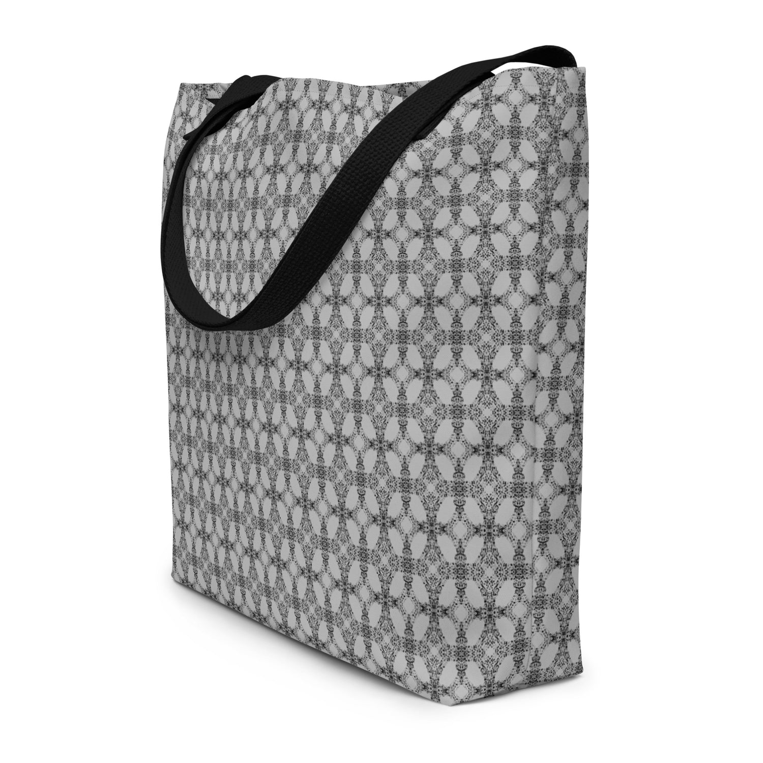 Grey Tempo Large Tote Bag