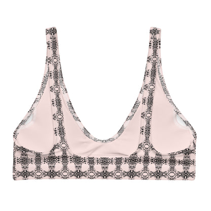 Texture Pattern Recycled Padded Bikini Top - Opera Bound