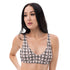 Texture Pattern Recycled Padded Bikini Top - Opera Bound