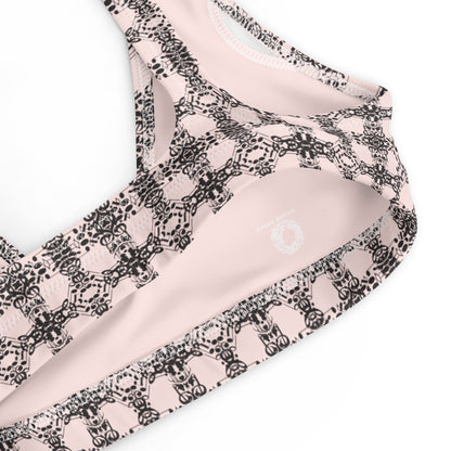 Texture Pattern Recycled Padded Bikini Top - Opera Bound