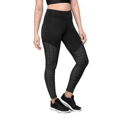 Dynamaic Black Tone Pocket Leggings