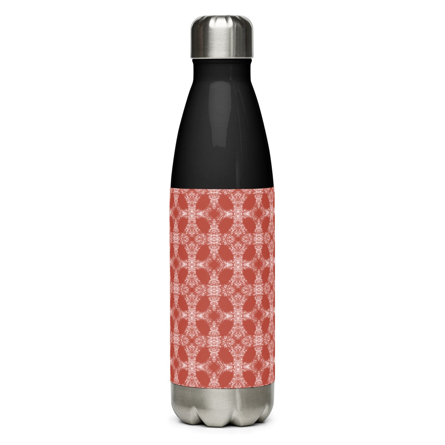 Texture Black Stainless Steel Water Bottle