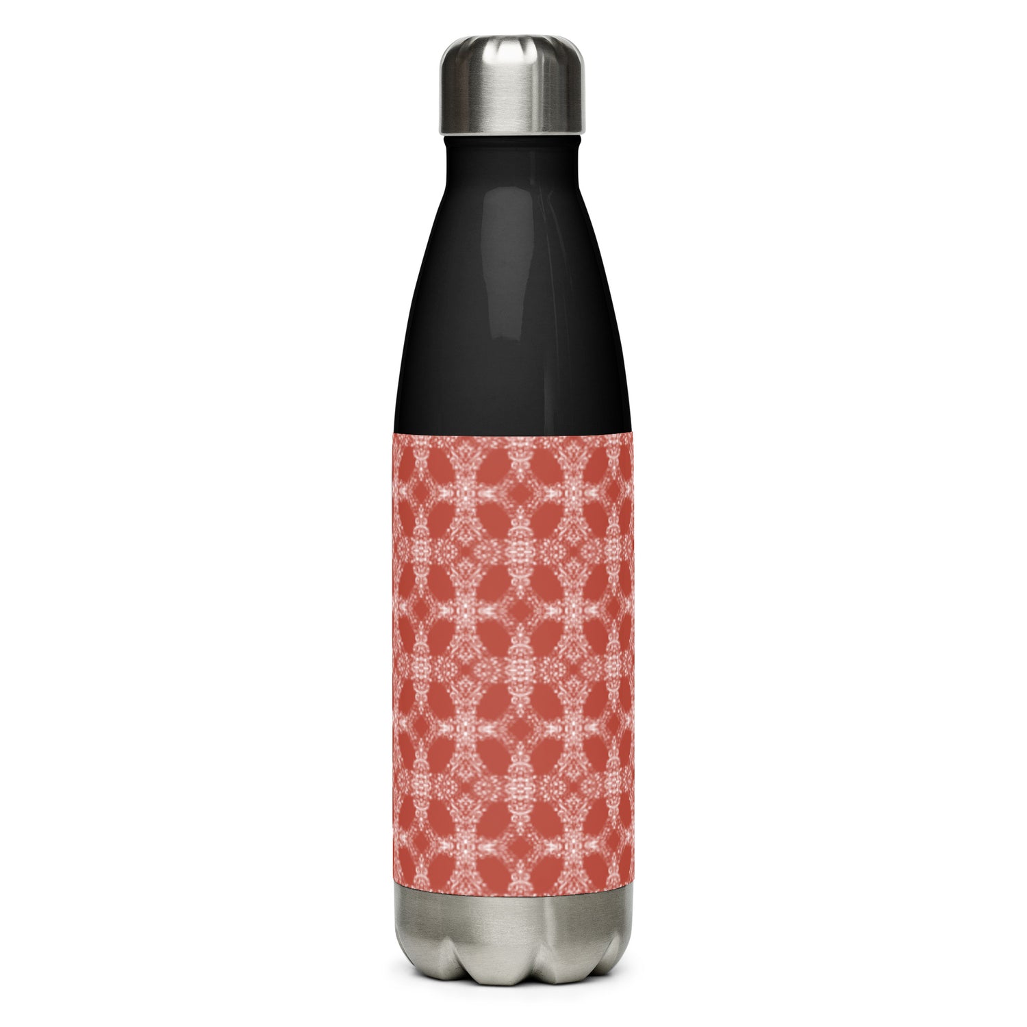 Texture Black Stainless Steel Water Bottle