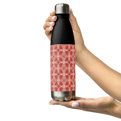 Texture Black Stainless Steel Water Bottle