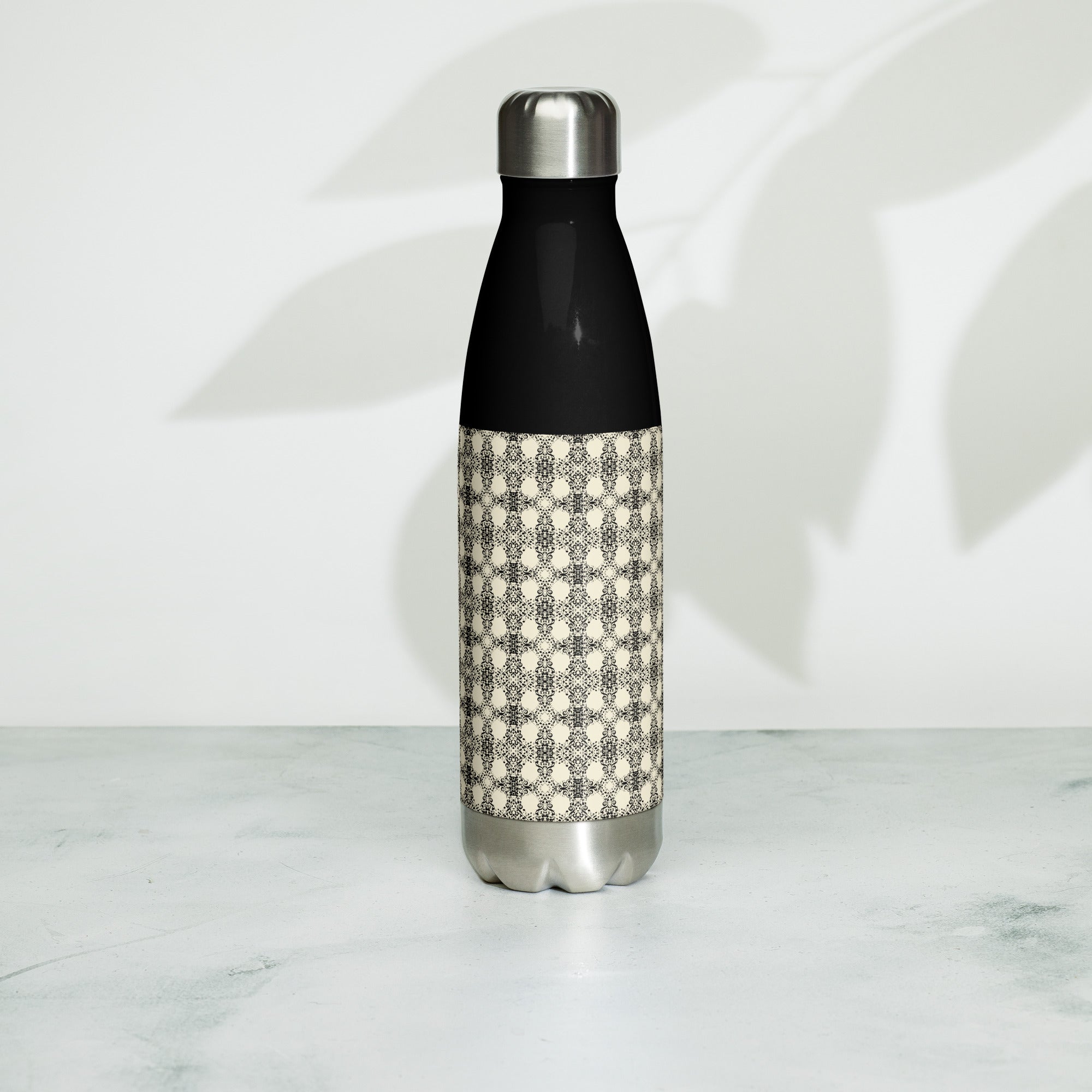 Timbre Black Stainless Steel Water Bottle
