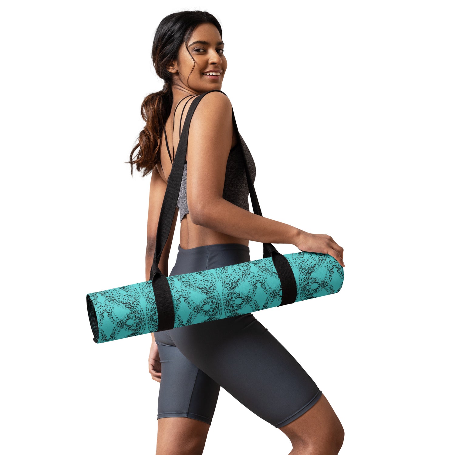 Yelitza Cruz Turquoise Yoga Mat