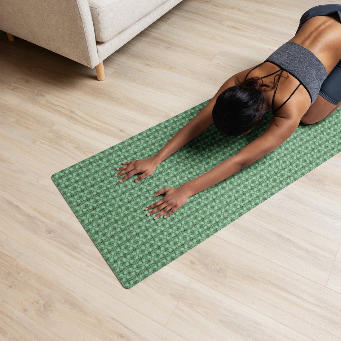 Leticia Marai Texture Green Yoga Mat