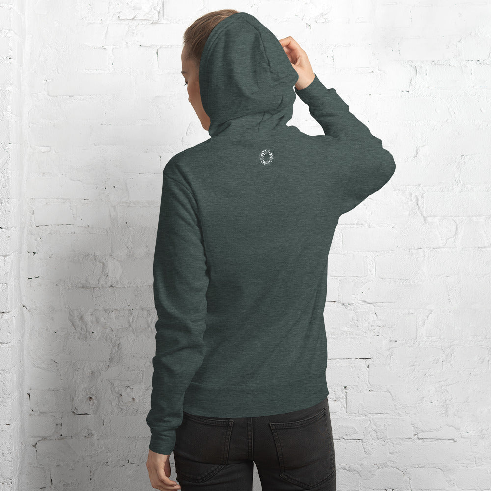 White Logo Casual Hoodie - Opera Bound