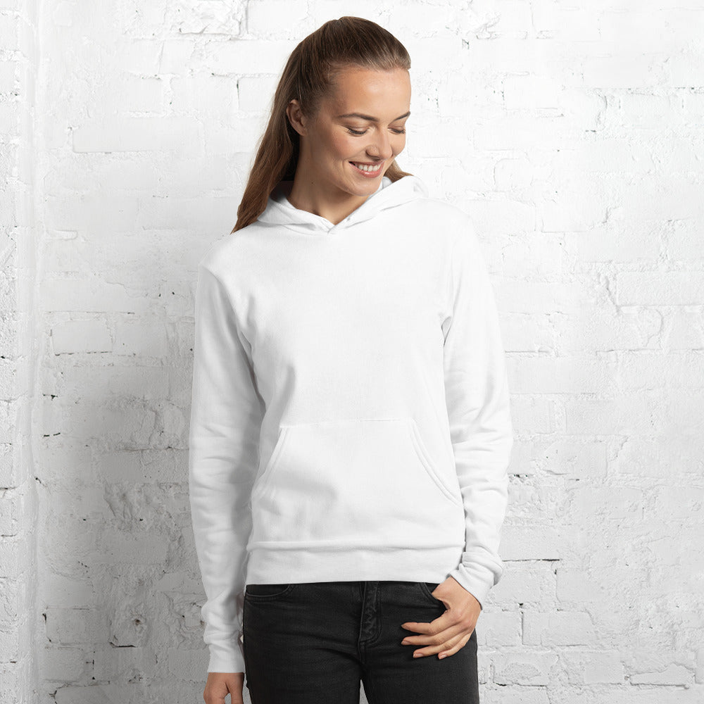 White Logo Casual Hoodie - Opera Bound